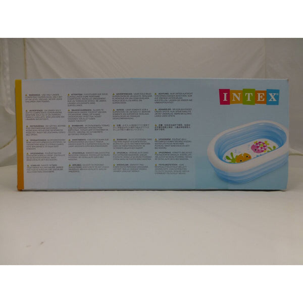 Aufblasbares Planschbecken für Kinder Intex Oval Blau Weiß 230 L 163 x 46 x 107 cm (6 Stück)
