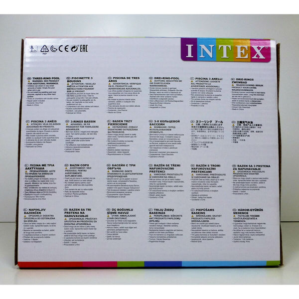 Aufblasbares Planschbecken für Kinder Intex Blau Ringe 581 L 168 x 40 cm (6 Stück)