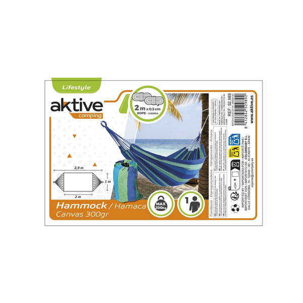 Hängematte Aktive Blau 200 x 0,4 x 100 cm (6 Stück)