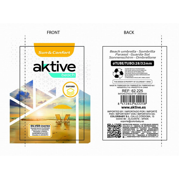 Sonnenschirm Aktive 220 x 209 x 220 cm 220 x 215 x 220 cm 220 x 213 x 220 cm (6 Stück)