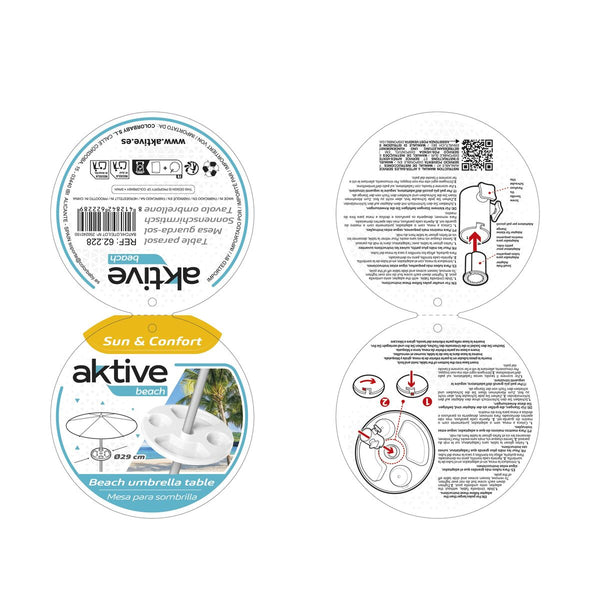 Glashalterung für Sonnenschirm Aktive 29,5 x 8 x 29,5 cm Solskærm (12 Stück)