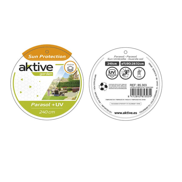 Solskærm Aktive Beige 240 x 230 x 240 cm (6 Stück)