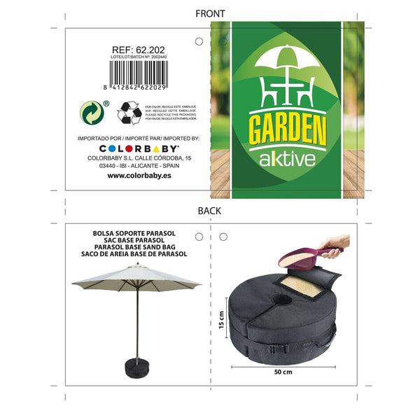 Fuß für Sonnenschirm Aktive 50 x 15 x 50 cm (6 Stück)