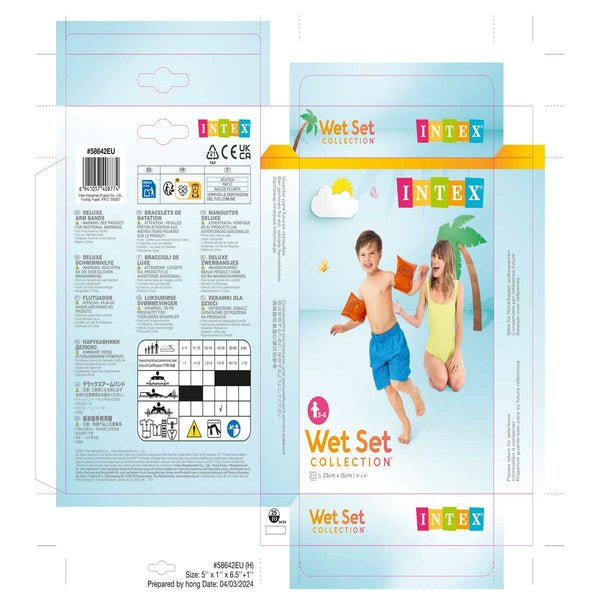 Schwimmflügel Intex Neon 23 x 15 cm (36 Stück)