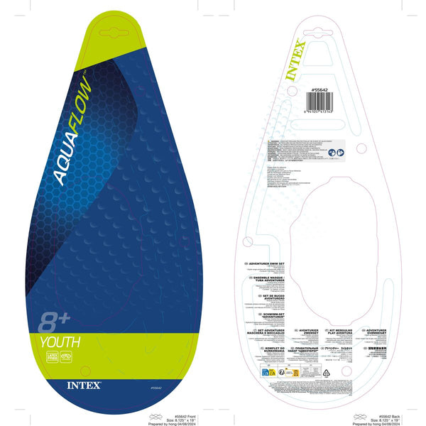 Taucherbrille mit Schnorchel Intex Adventurer grün