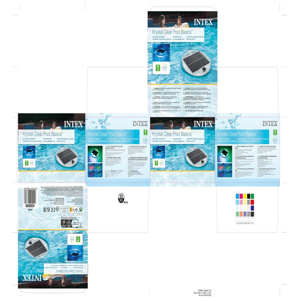 Schwimmendes Solarlicht für Schwimmbäder Intex 16,8 x 10,8 x 16,8 cm (8 Stück)