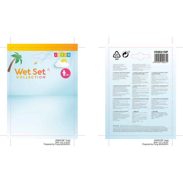 Reparatursatz Intex Aufblasbar 7 x 0,5 x 7 cm (36 Stück)