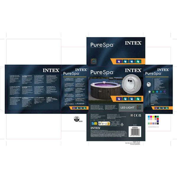 Pool-Leuchte Intex 28503 12 x 12 x 6,5 cm Bunt (8 Stück)