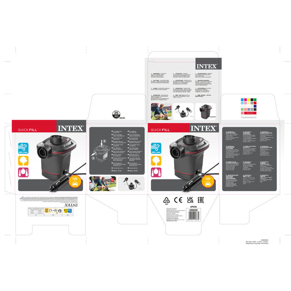 Elektrische Luftpumpe Intex Quick FIll 12 V (6 Stück)
