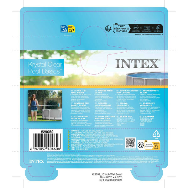 Gebogene Pool-Bürste Intex Wand 25,4 x 14 x 17 cm