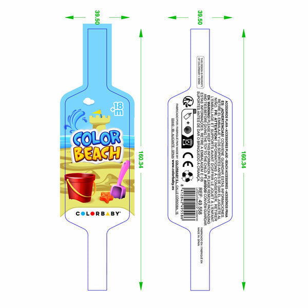 Strandspielzeuge-Set Colorbaby Polypropylen (16 Stück)