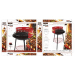 Grill Tragbarer Aktive Holz Eisen Ø 38 cm 37 x 61 x 45 cm (6 Stück) Rot