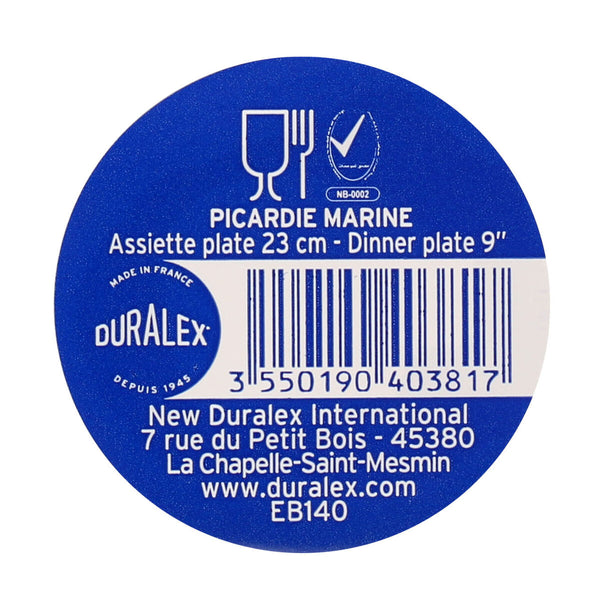 Flacher Teller Duralex Picardie Blau Ø 23 cm (48 Stück)