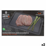 Schnelle Auftauplatte für Nahrungsmittel Percutti   Schwarz 39 x 23 cm Entfrostfunktion (2 Stück)