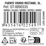 Ofenschüssel Quttin   Durchsichtig Glas rechteckig 5 L 40,2 x 26,4 x 7 cm (6 Stück)