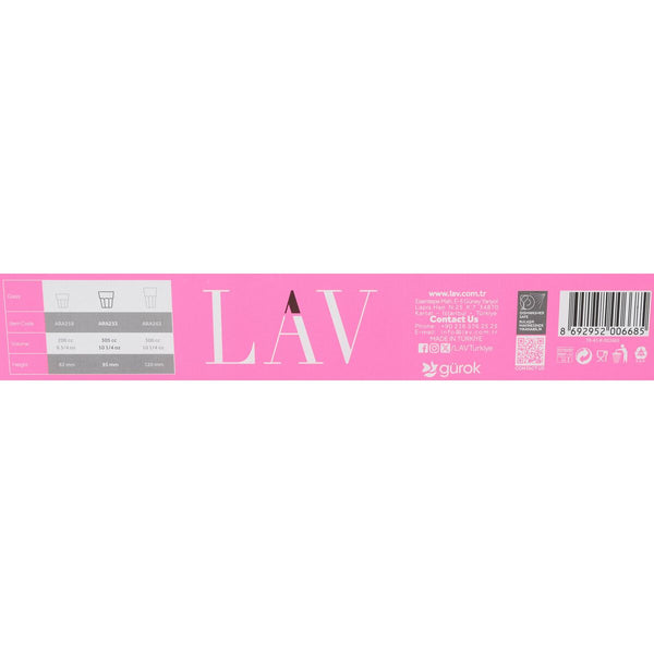 Gläserset LAV Aras 305 ml 3 Stücke (16 Stück)