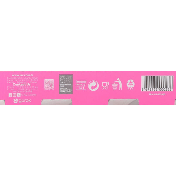 Gläserset LAV LV-22010E Kristall 205 ml 6 Stücke (8 Stück)