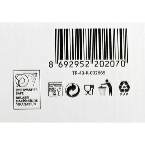 Salatschüssel LAV CP112-1 Durchsichtig Kristall 23 x 23 x 10 cm (4 Stück) (2600 cc) (ø 23 x 9,4 cm)