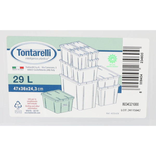 Aufbewahrungsbox mit Deckel Tontarelli Linea box 47 x 36 x 24,5 cm (6 Stück)