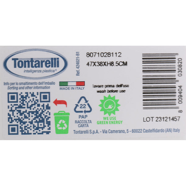 Abtropfsieb für die Spüle Tontarelli Scolap. Weiß 47 x 38 x 8,5 cm (12 Stück)