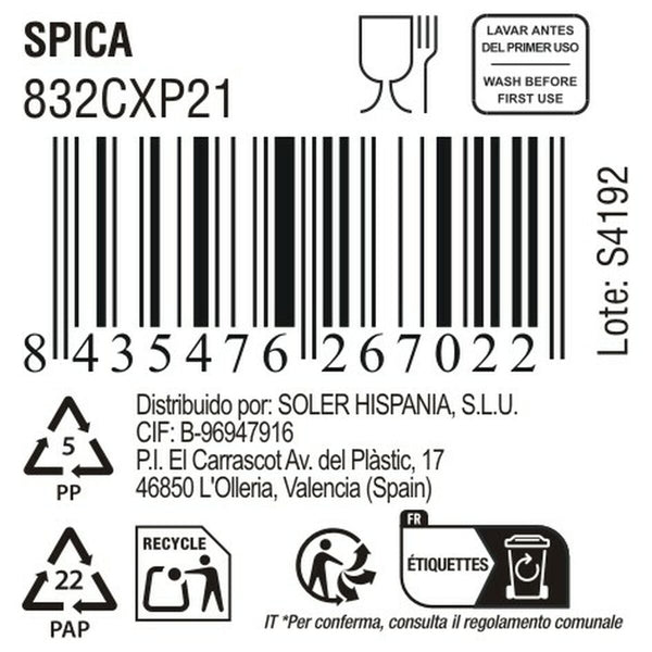 Glas La Mediterránea Spica Lila 320 ml (36 Stück)