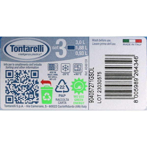 Lunchbox Tontarelli Family Blau rechteckig 29,6 x 19,8 x 7,7 cm (20 Stück)