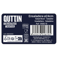Salatschüssel Privilege Stahl Aperitif (8 Stück) (24,1 x 11,7 cm)