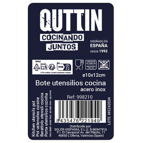 Besteckkasten Quttin Quttin Edelstahl ø 10,3 x 12,2 cm (12 Stück)