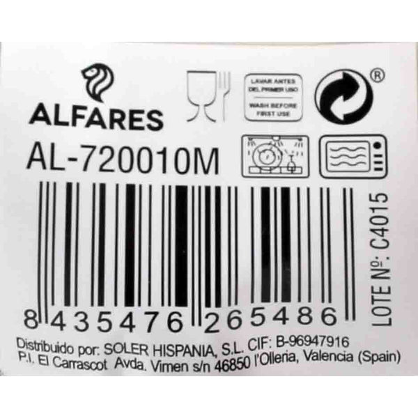 Schale Alfares Masako ø 15,5 x 7,7 cm Blau 15 x 7,3 cm (18 Stück)