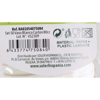 Gläserset Algon Pappe Einwegartikel Weiß 36 Stück 80 ml (50 Stücke)