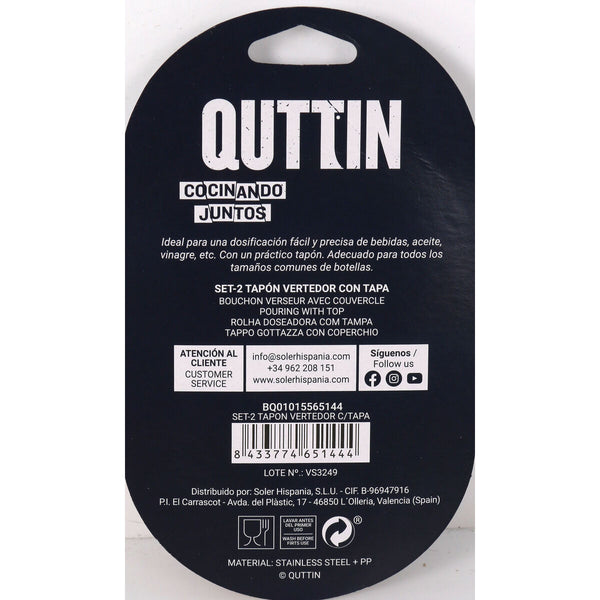 Flaschenausgießer Quttin 8433774651444 16 x 9 x 2 cm 2 Stücke (24 Stück)