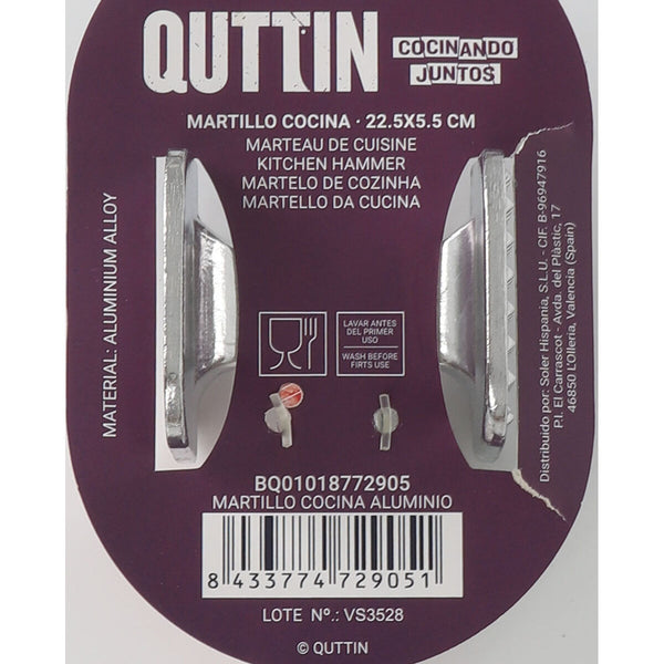 Küchenhammer Quttin Aluminium Silberfarben 22 x 5 x 5 cm