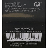 Lunchbox hermetisch Quttin rechteckig Edelstahl Silberfarben Stahl 1,8 L (12 Stück)