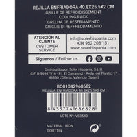 Kühlgitter Quttin 63372 Metall Schwarz