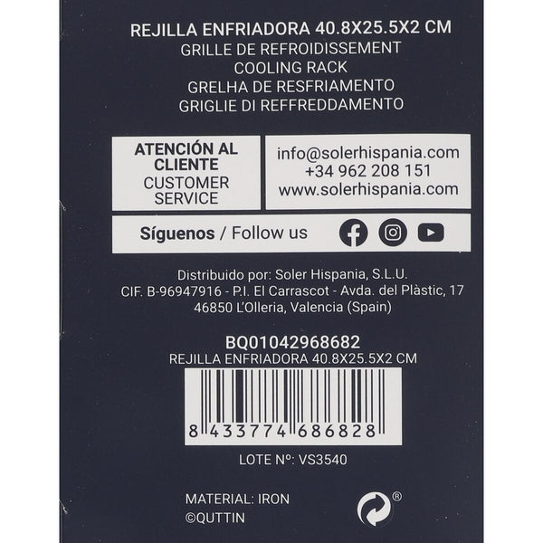Kühlgitter Quttin 63372 Metall Schwarz
