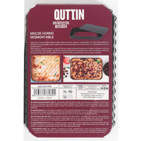 Kuchenspringform Quttin Schwarz Kohlenstoffstahl 22,5 x 15,5 x 3 cm (12 Stück)