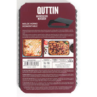 Kuchenspringform Quttin Schwarz Kohlenstoffstahl 25,5 x 17,2 x 3 cm (12 Stück)