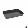 Kuchenspringform Quttin Schwarz Kohlenstoffstahl 31,5 x 21,5 x 3,5 cm (6 Stück)