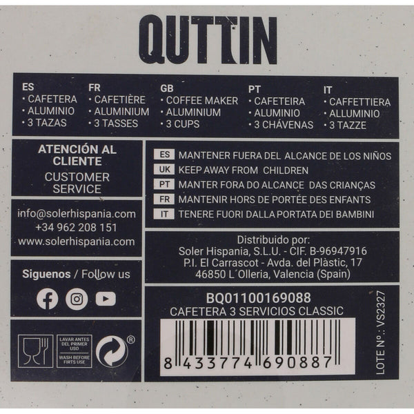 Italienische Kaffeemaschine Quttin 105187 (6 Stück)