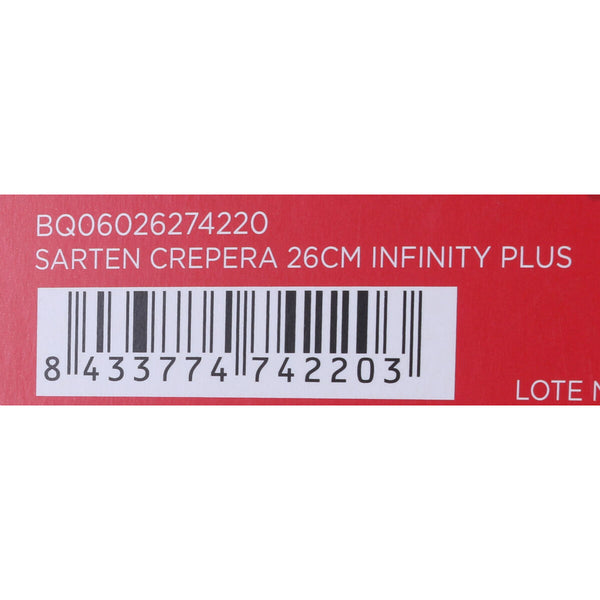 Crepe-Pfanne Quttin Infinity Rot 25,5 x 42,5 cm (6 Stück)