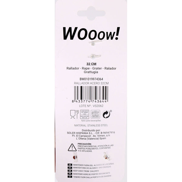 Reibe Wooow Stahl 32 cm (36 Stück)