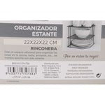 Teller-Halter Confortime Schwarz 22 x 22 x 22 cm 22 x 22 x 25 cm Ecke (8 Stück)