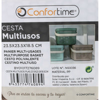 Mehrzweckkorb Confortime Kunststoff 8 L 23,5 x 23,5 x 18,5 cm (24 Stück)