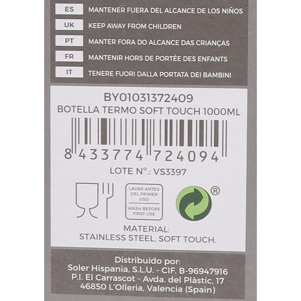 Thermosflasche ThermoSport Soft Touch 1 L (6 Stück)