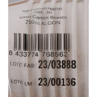 Gläserset Algon Pappe Weiß 30 Stücke 250 ml (20 Stück)