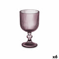 Weinglas Vivalto OCT-DK80005SC OCT-DK80005SC Rosa Glas 260 ml Streifen (6 Stück)