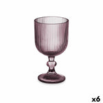Weinglas Vivalto OCT-DK80005SC OCT-DK80005SC Rosa Glas 260 ml Streifen (6 Stück)