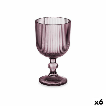 Weinglas Vivalto OCT-DK80005SC OCT-DK80005SC Rosa Glas 260 ml Streifen (6 Stück)