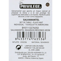 Untersetzer Privilege Seetang Braun Ø 45 cm (36 Stück)