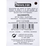 Untersetzer Privilege Seetang Braun Ø 20 cm (36 Stück)